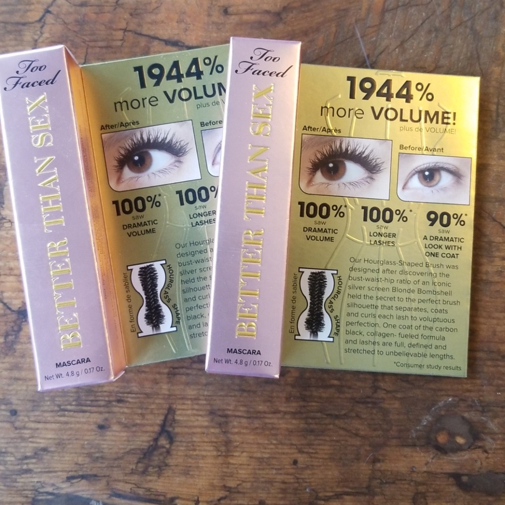 2 Travel size Better Than Sex Mascaras